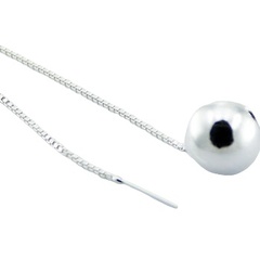 Silver threader chains earrings 2
