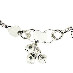 Silver curb chain anklet with danglers 3