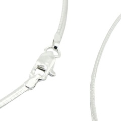 Sterling silver omega chain necklace 2mm gauge, oval shape 