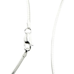 Sterling silver omega chain necklace 2mm gauge, oval shape