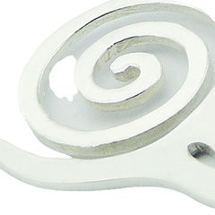 Pretty snail silhouette polished sterling silver pendant 2