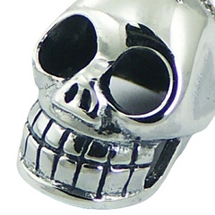 Skull sterling silver pendant, 0.7 inches total drop 2