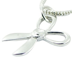 Cute scissors 925 sterling silver pendant 0.8 inches 2