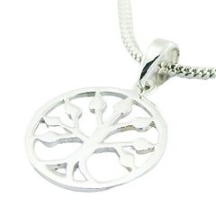 Sterling silver tree of life pendant, 0.6 inches 