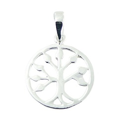 Sterling silver tree of life pendant, 0.6 inches 