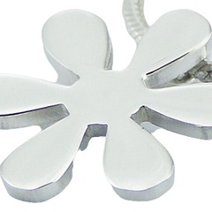 Modern sterling silver flower pendant 2