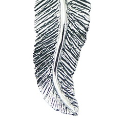 Sterling silver feather pendant 2