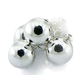 silver bead cluster festive pendant 2