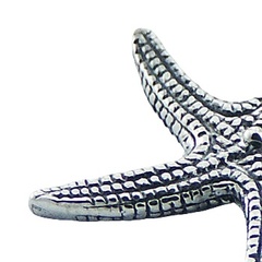 Detailed sterling silver starfish pendant 2