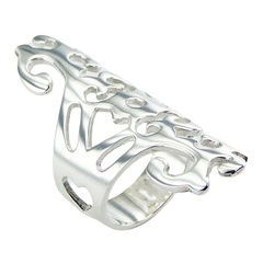 Exquisite design free shaped silver ring 