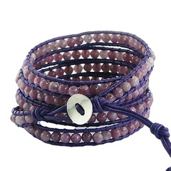 Wrap bracelet with tourmaline 