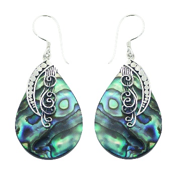 925 silver abalone earrings 