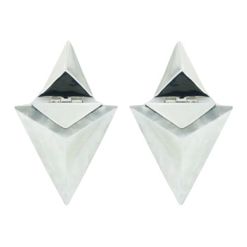 Arrowhead mop silver earrings 
