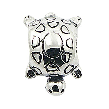 Animal themed turtle silver bead 