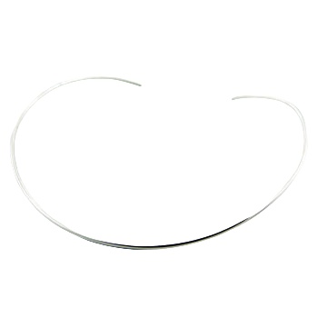 Hand hammered sterling silver choker for charms 2 mm gauge 