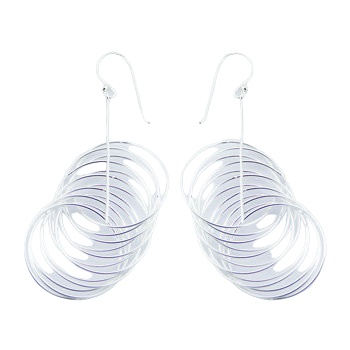 Exquisite silver wirework earrings 