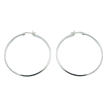 Silver classic hoop earrings 