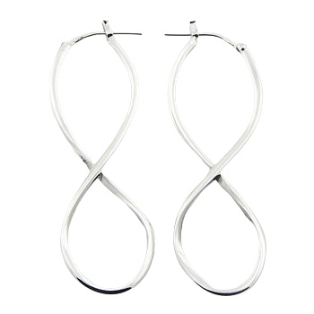 Enterwined sterling silver hoop earrings 