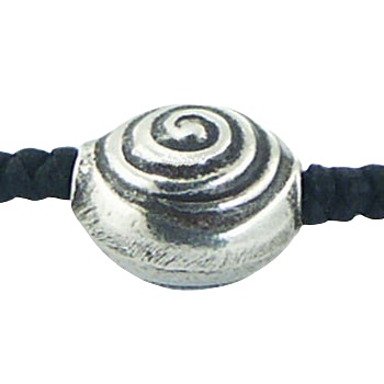 Tibetan Silver Spiral Bead & Amethyst Sphere Macrame Bracelet by BeYindi 2