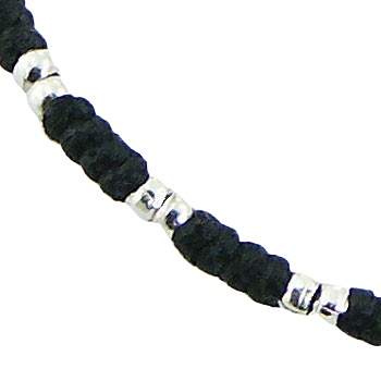 Macrame Bracelet 925 Silver Cross Charm & Spherical Beads by BeYindi 3