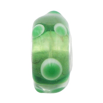 Green Shaded Murano Glass Bead Shiny Transparency 