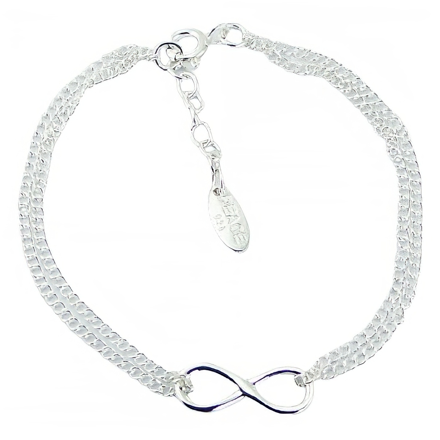 Silver Infinity Bracelet Delicate Silver Chain 