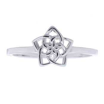 Floral Star Silver 925 Ring by BeYindi 