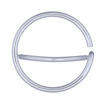 Minimalist Open Circle Silver Wire Ring by BeYindi 