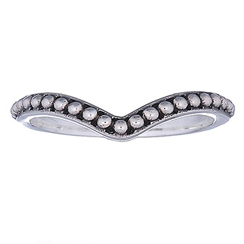 Sterling Silver Beaded Wish Ring by BeYindi 
