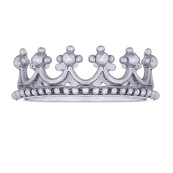 Beaded 925 Sterling Silver Crown Ring by BeYindi 