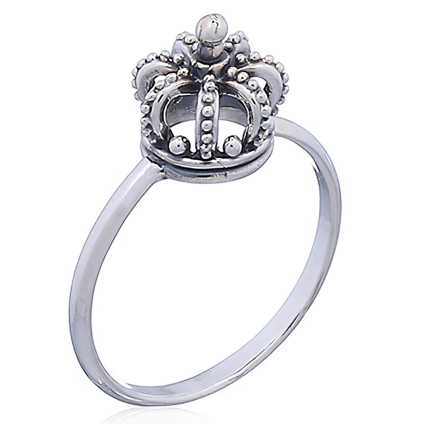 925 Silver Band Ring Crown on Top by BeYindi 