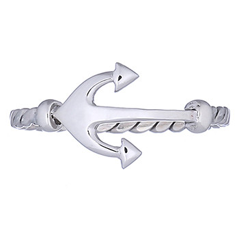 Rope and Anchor 925 Silver Ring by BeYindi 