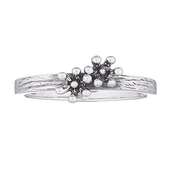 925 Sterling Silver Pair of Flowers Ring by BeYindi 