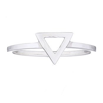 Open Triangle 925 Sterling Silver Ring by BeYindi 