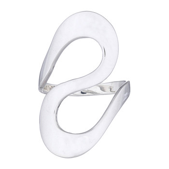 Wavy S Shaped Shiny 925 Sterling Silver Fashionable Designer Ring by BeYindi 