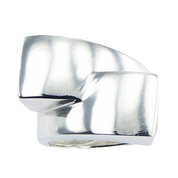 Tasteful Bold Extended Sterling Silver Tapering Band Design by BeYindi 