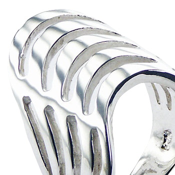 Splendid Shiny Quintuplicate Bands 925 Silver Openwork Ring by BeYindi 2
