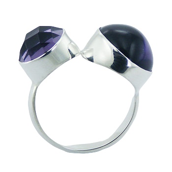 Violet Hydro Quartz 925 Silver Ring Chic Sparkle And Glow by BeYindi 