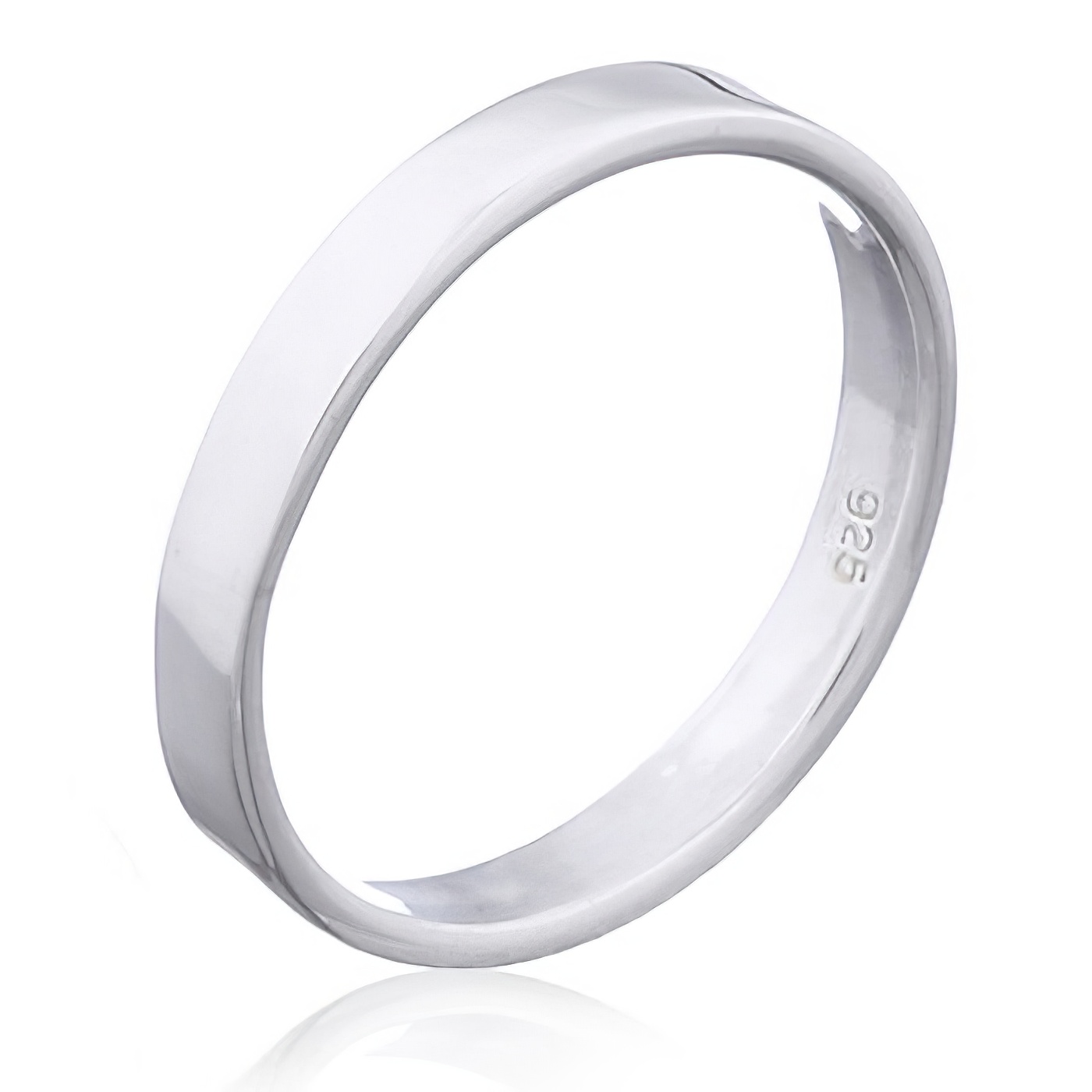 Flat Wire 925 Sterling Silver Band Ring by BeYindi 
