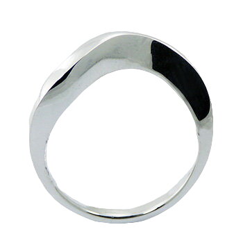 Curved 925 Sterling Silver Designer Ring Chic Minimalism by BeYindi 
