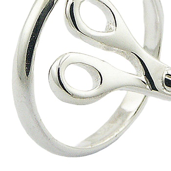 Plain Silver Ring Scissors Charm Original Design by BeYindi 2