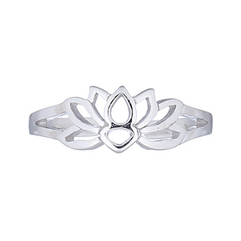 Lotus Flower 925 Silver Toe Ring by BeYindi 