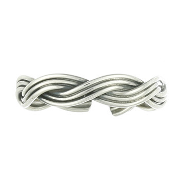Two Strand Closed Weave Braided 925 Silver Toe Ring by BeYindi 3