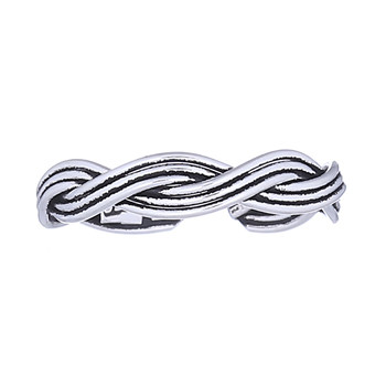 Two Strand Closed Weave Braided 925 Silver Toe Ring by BeYindi 