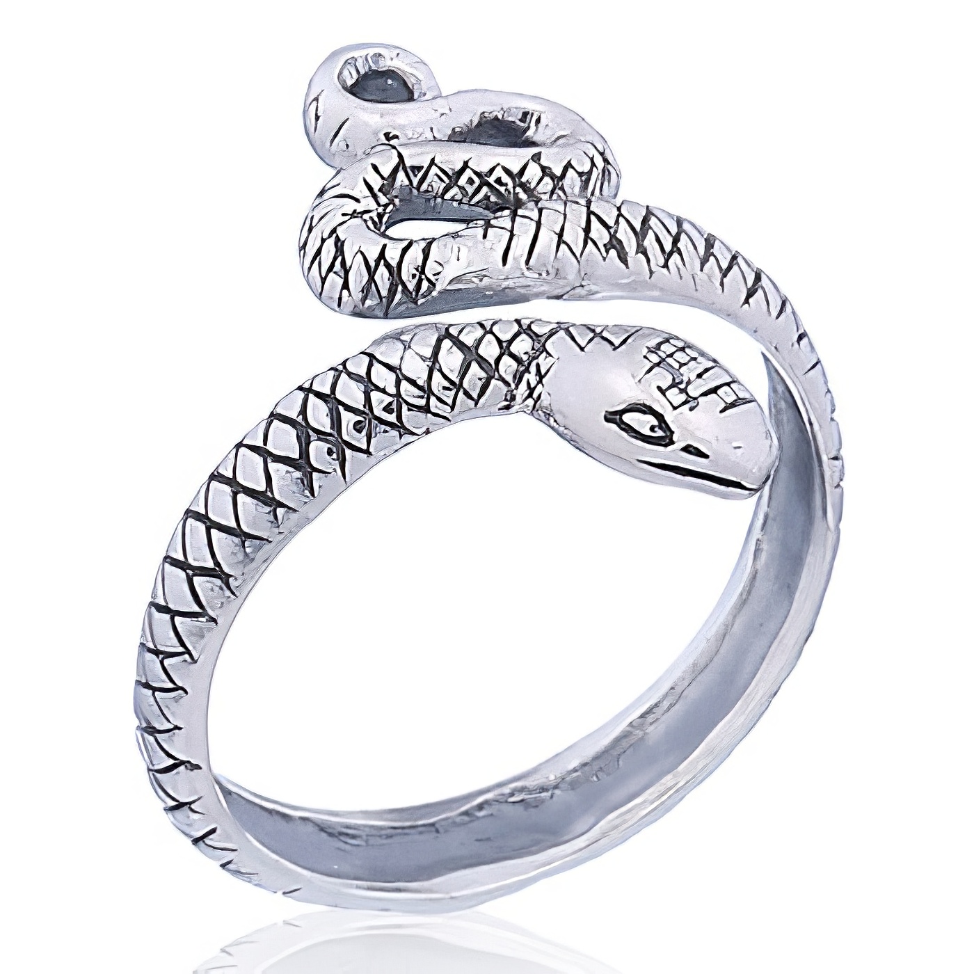 Snake Toe Ring in Antiqued Sterling Silver by BeYindi 