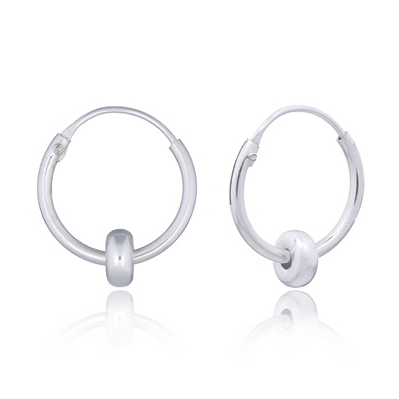 4 mm Spinner Hoop Sterling Silver Earrings by BeYindi 