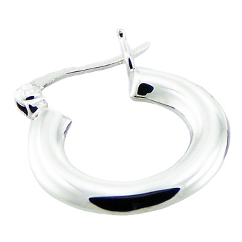 Small Tubular Sterling Silver Open Circle Hoop Earrings by BeYindi 2