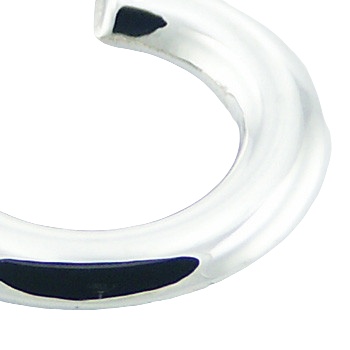 Small Tubular Sterling Silver Open Circle Hoop Earrings by BeYindi 3
