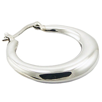 30mm Sterling Silver Hoop Earrings With French Locks by BeYindi 2