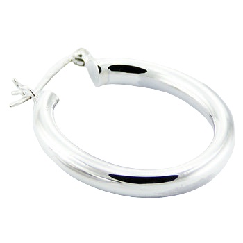 Oval Sterling Silver Hoop Earrings Sophisticated Jewelry by BeYindi 2